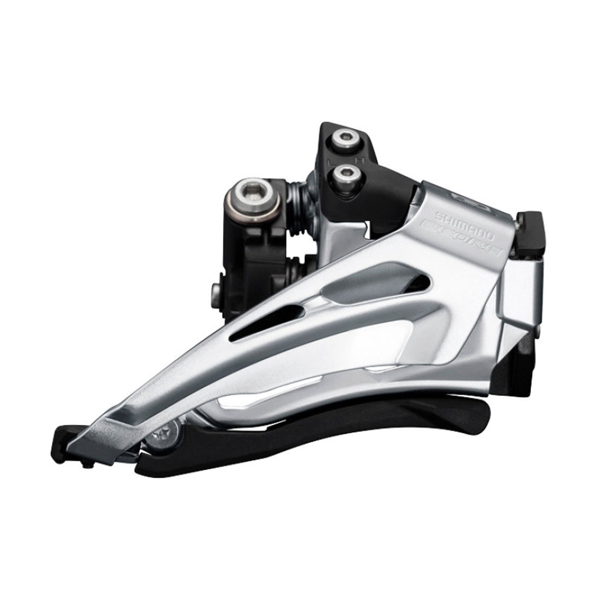 SHIMANO Prešmyk Deore FD-M6025 2 x 10 prevodov na objímku uni ťah Top Swing